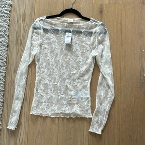 Abercrombie white lace top